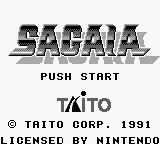 Sagaia title screen for GameBoy